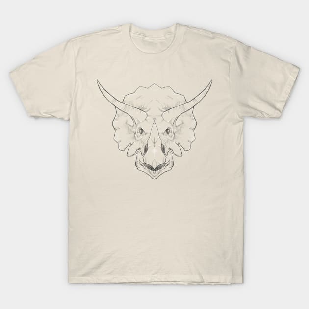 Triceratops Sketch T-Shirt by danielsingzon